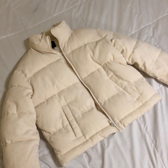 forever 21 white puffer jacket